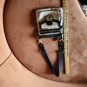 Sandra Robert's Sr squared crossbody bag.